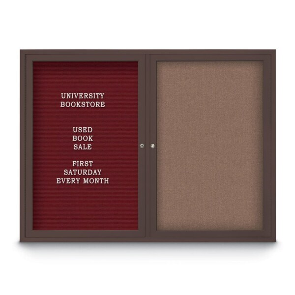 Corkboard, 24"x36", Cobalt Accent/Satin